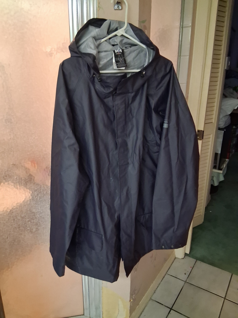 Helly Hansen Workwear Men's Dark Navy Hooded Raincoat Mandal